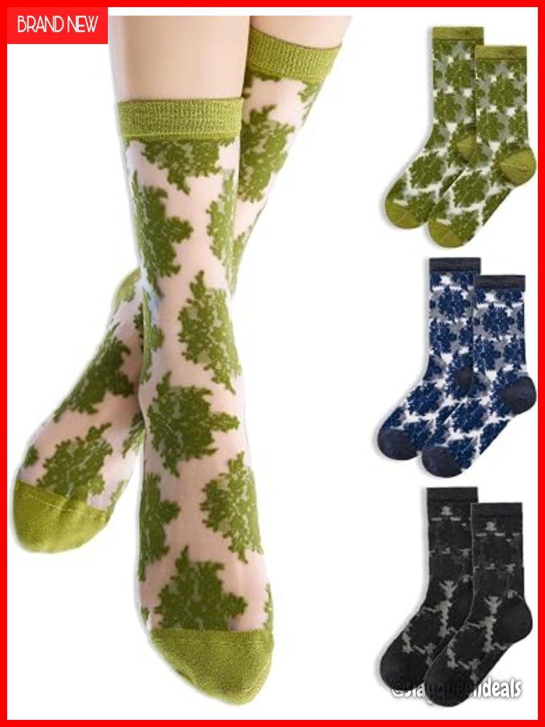3 Pairs Sheer Lace Floral Ankle Socks Women's Fashion Thin Summer Socks